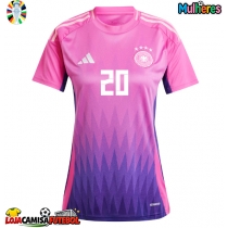 Camisa de Futebol Alemanha Benjamin Henrichs #20 Equipamento Secundário Mulheres Europeu 2024 Manga Curta